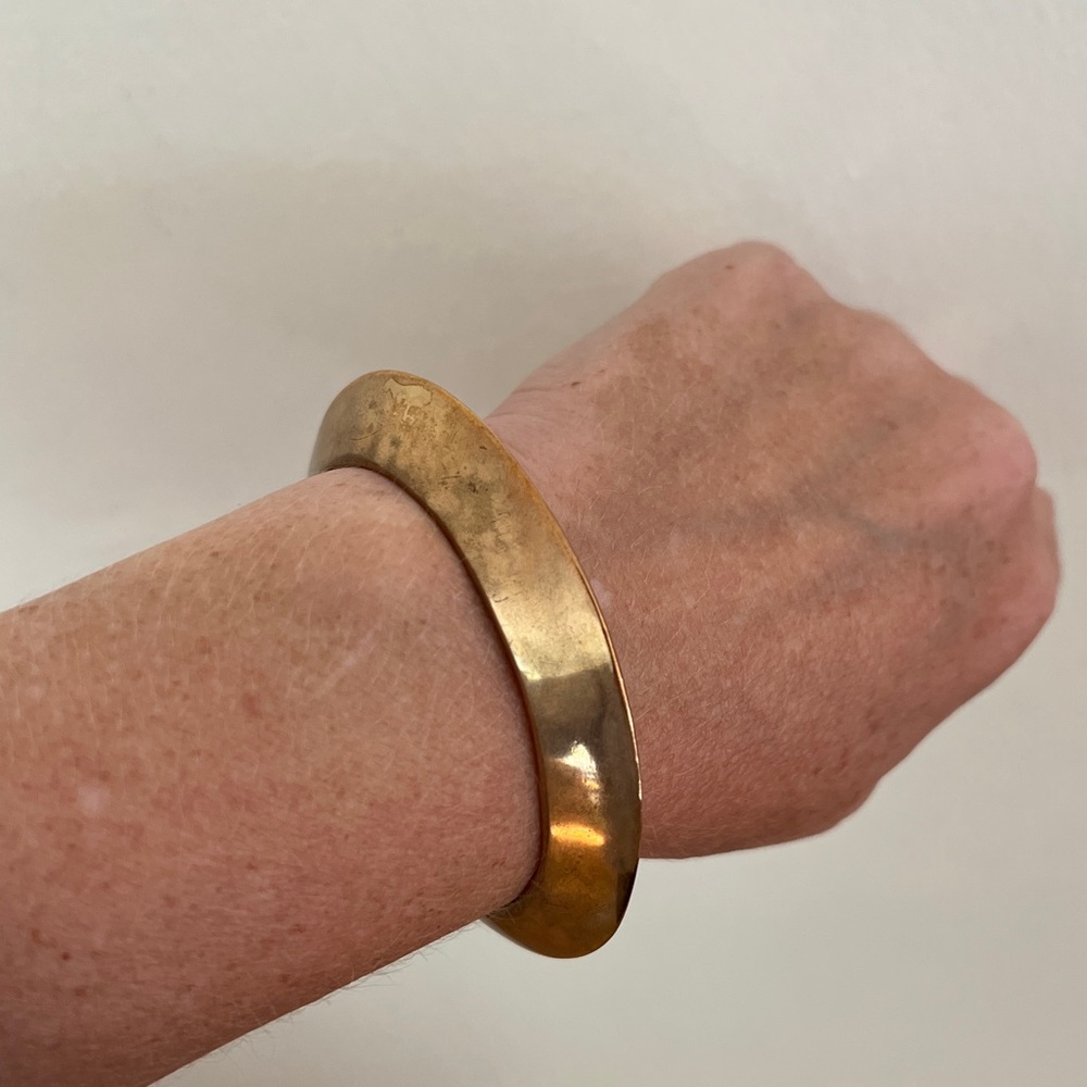 Brass (Gold) Cuff Bangle Bracelets. - image 6